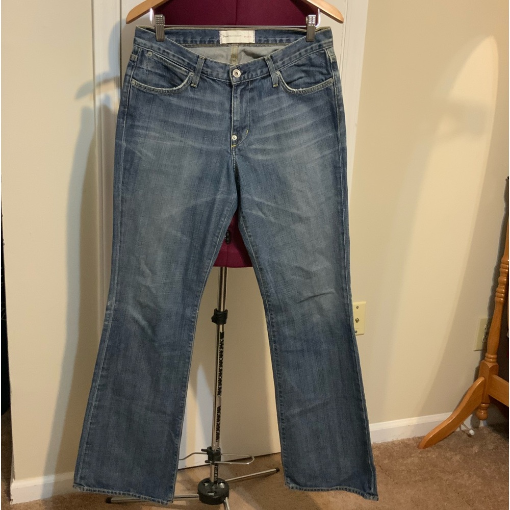 NWOT Paper Denim & Cloth Faded Blue Flare Jeans Women Size 32